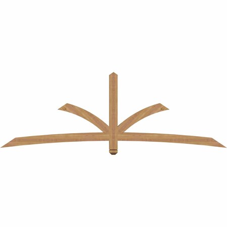Ekena Millwork Davenport Timber Gable Bracket, Western Red Cedar, 96"W x 32"H x 3 1/2"D x 3 1/2"F, 8/12 Pitch GBW096X32X0404DAV00SWR